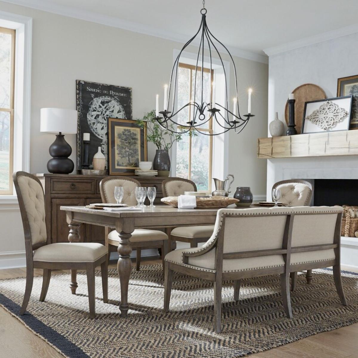 Americana Farmhouse Optional 6 Piece Leg Table Set - Image 2