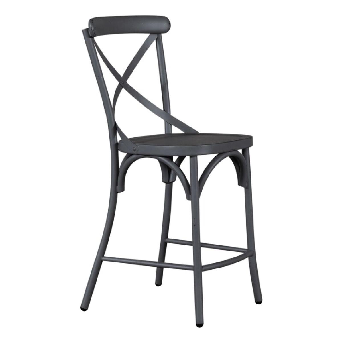 X Back Counter Chair - Grey - Image 3