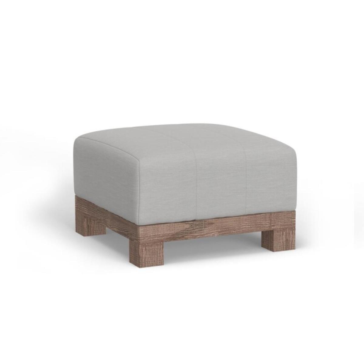 Wooden Frame & Base, Upholstered Square Ottoman - Samba - Image 2