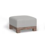 Wooden Frame & Base, Upholstered Square Ottoman - Samba