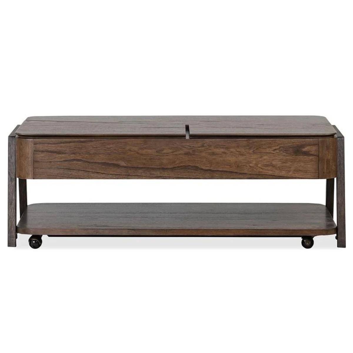 Hallie T6355-50 Lift Top Storage Cocktail Table w/Casters - Image 3