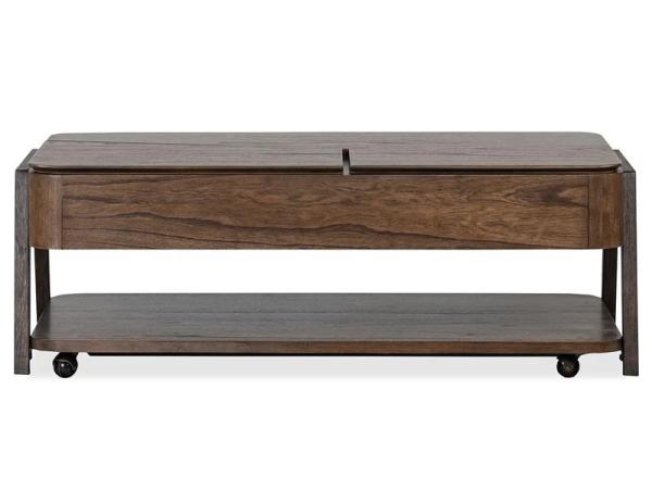 Hallie T6355-50 Lift Top Storage Cocktail Table w/Casters - Image 3