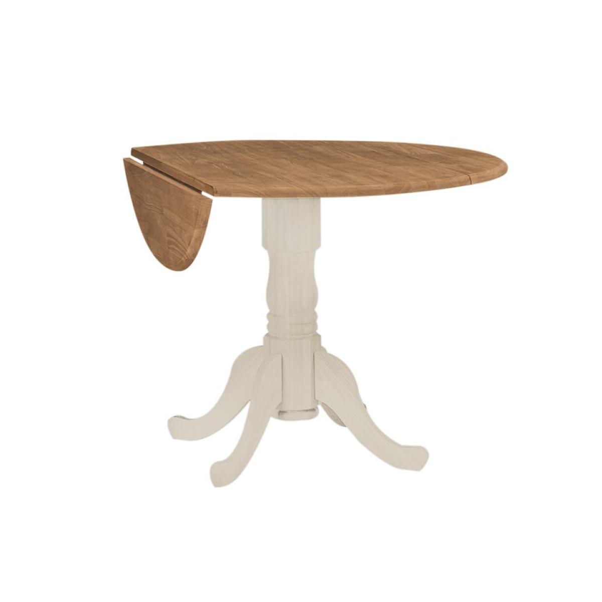 704b1913998b0cd3a32cfd98f282e705 Dining Essentials - 42" Traditional Dropleaf Table in Hickory and Shell - Image 1