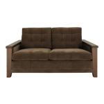 Wooden Frame, Upholstered Loveseat - Walnut - Image 3