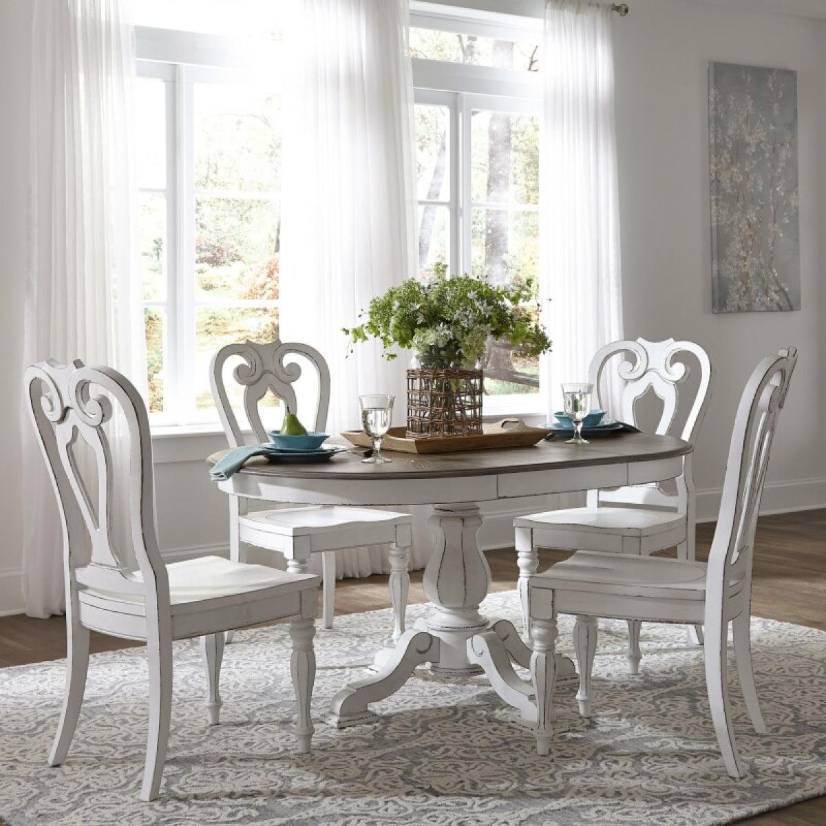 Magnolia Manor 5 Piece Pedestal Table Set - Image 2