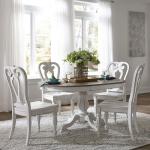 Magnolia Manor 5 Piece Pedestal Table Set