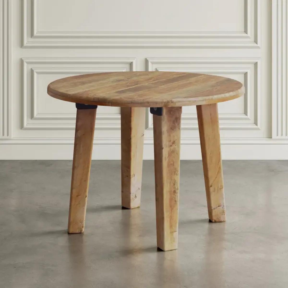 Reclamation Salvaged Wood Round Dining Table - Image 4