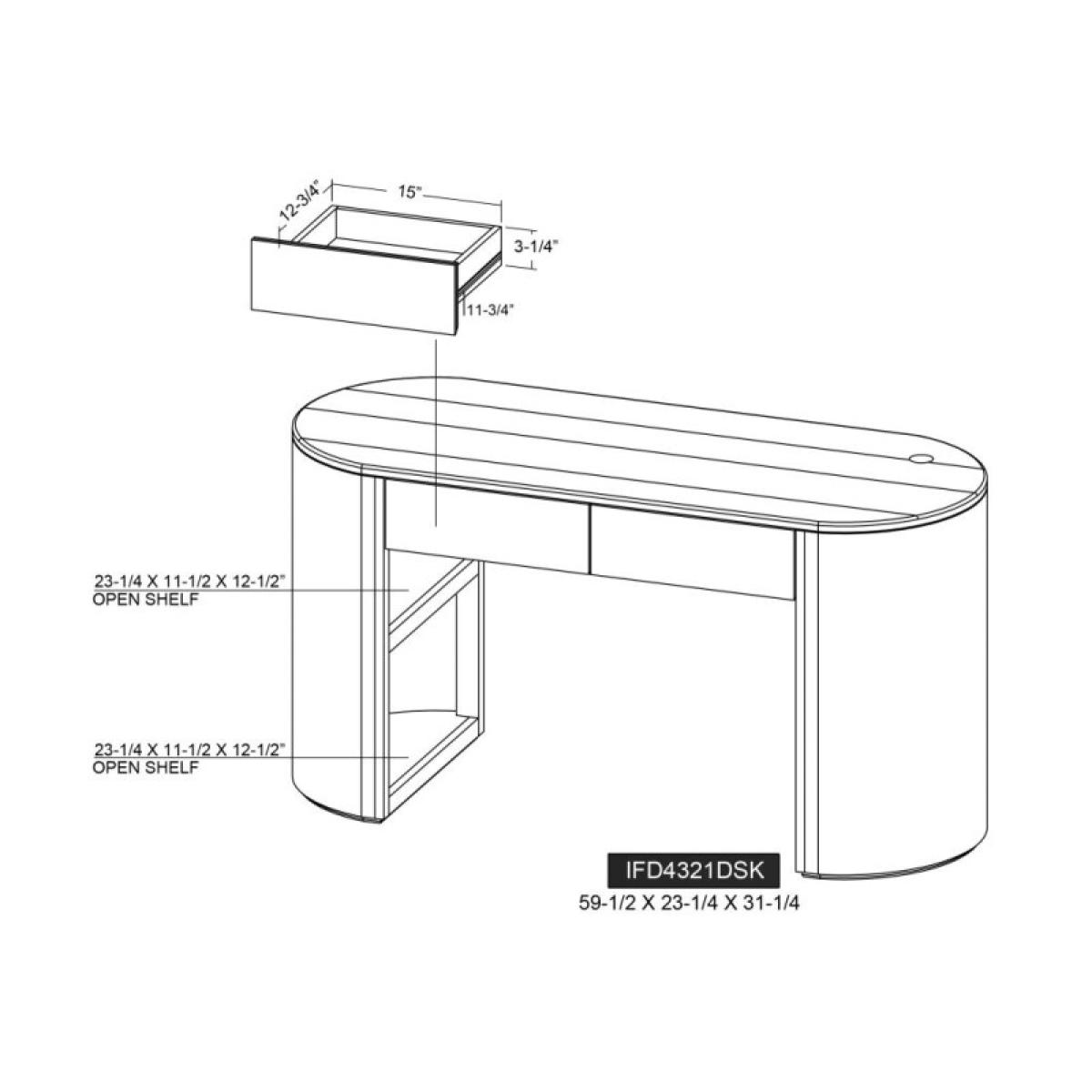 2 Drawer, Desk - Balam - Image 6