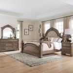 King Poster Bed, Dresser & Mirror, N/S