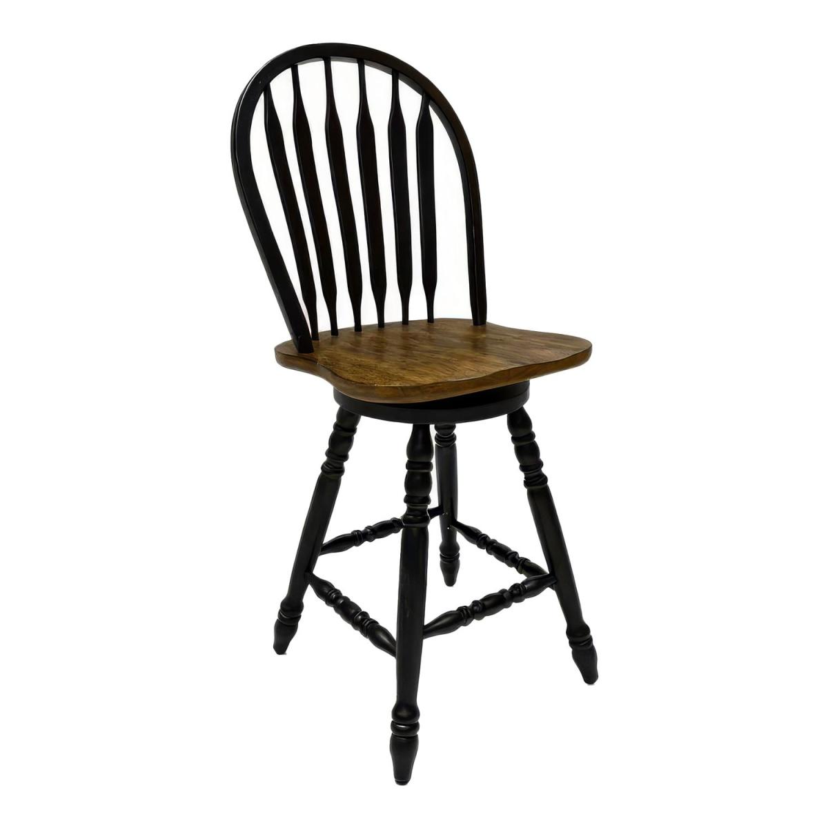 Carolina Crossing Windsor Swivel Counter Chair - Black - Image 2