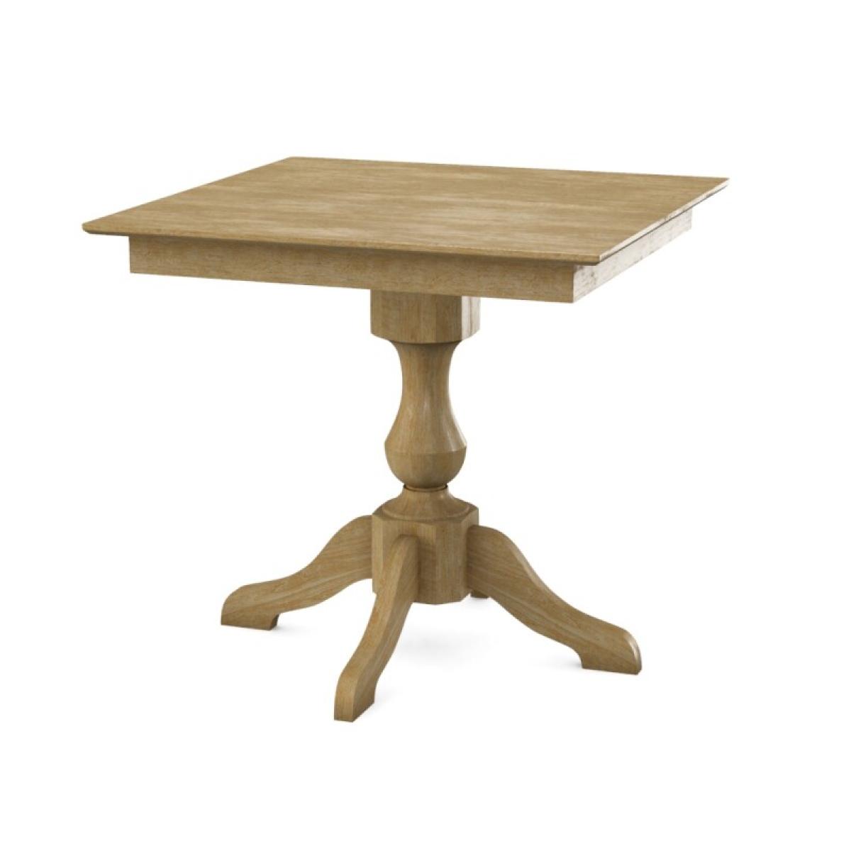 Build Your Own Pedestal Table w/ 36" Square Tabletop w/ Reverse Bevel Edge - Image 7