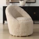 Crue Swivel Chair, Sheepskin - Image 5