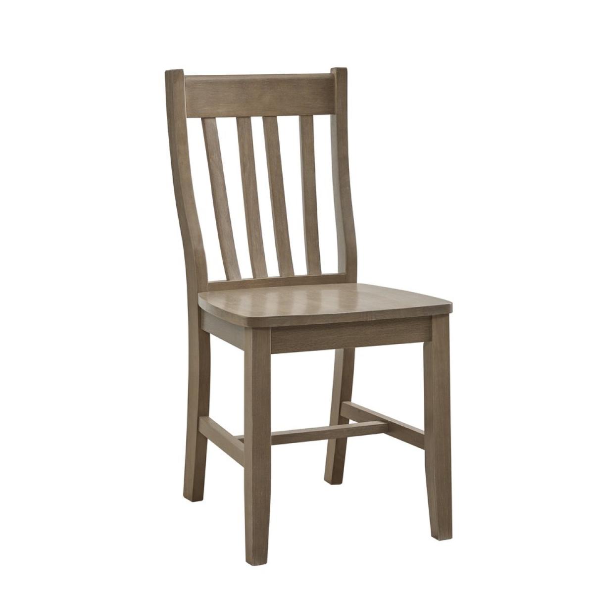 Dinning Essentials Collection - Schoolhouse Chair in Taupe Gray - Image 2