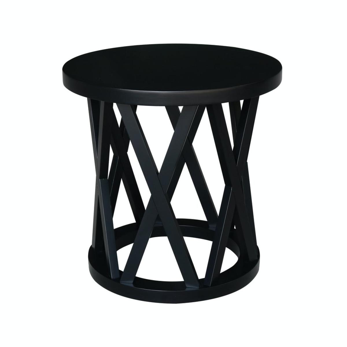 Home Accents - Ceylon Round End Table in Black - Image 2