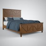 Farmhouse Chic Rustic King Bed in Bourbon