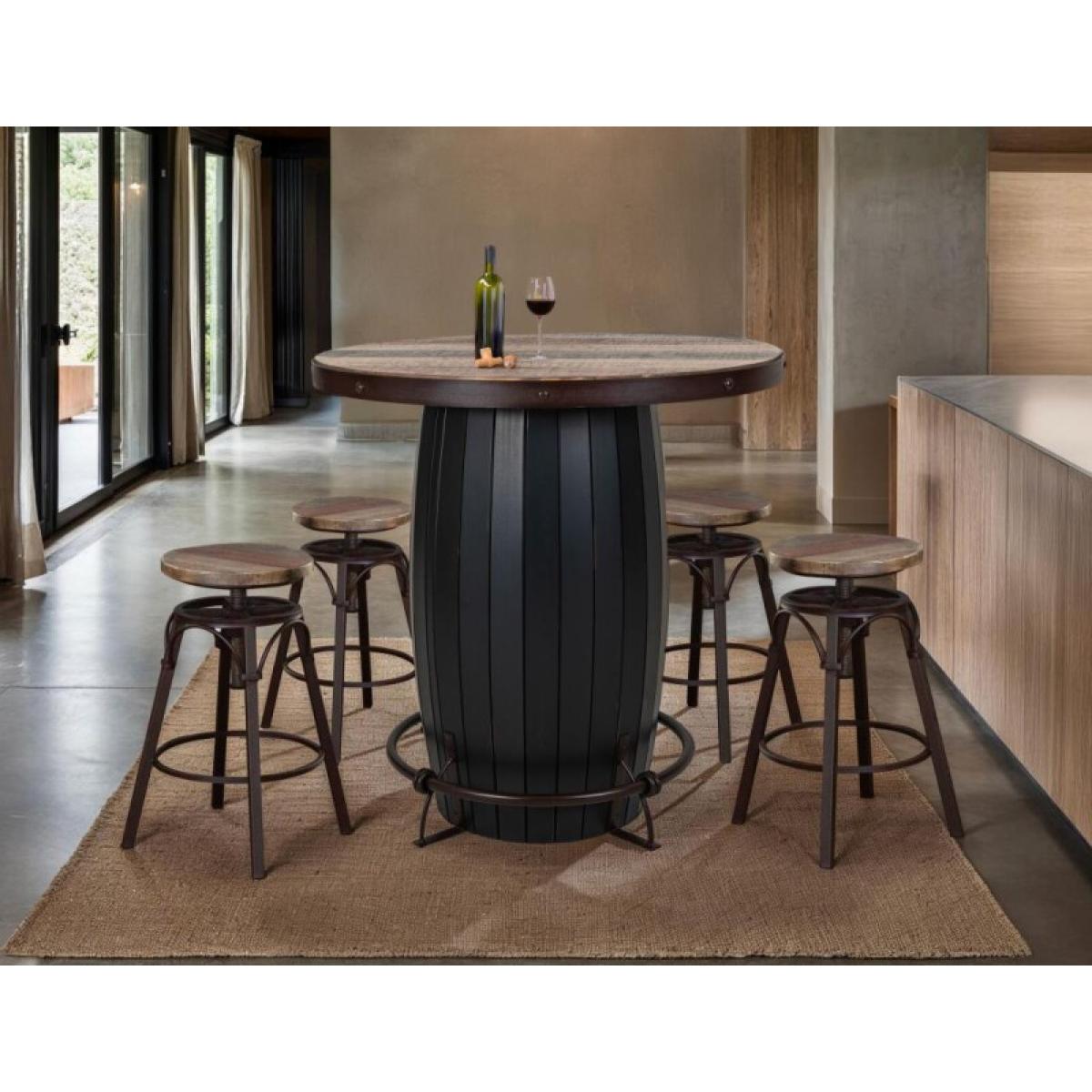 Antique Multicolor, Bistro Table Barrel Design - Antique - Image 5