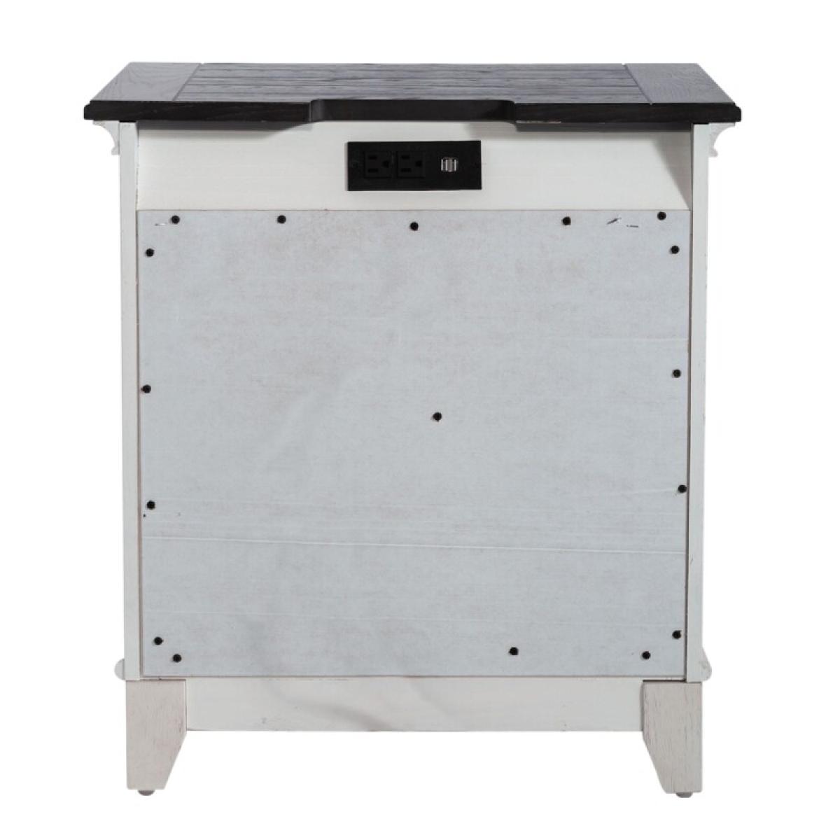 Allyson Park 2 Drawer Night Stand w/ Charging Station - Image 6