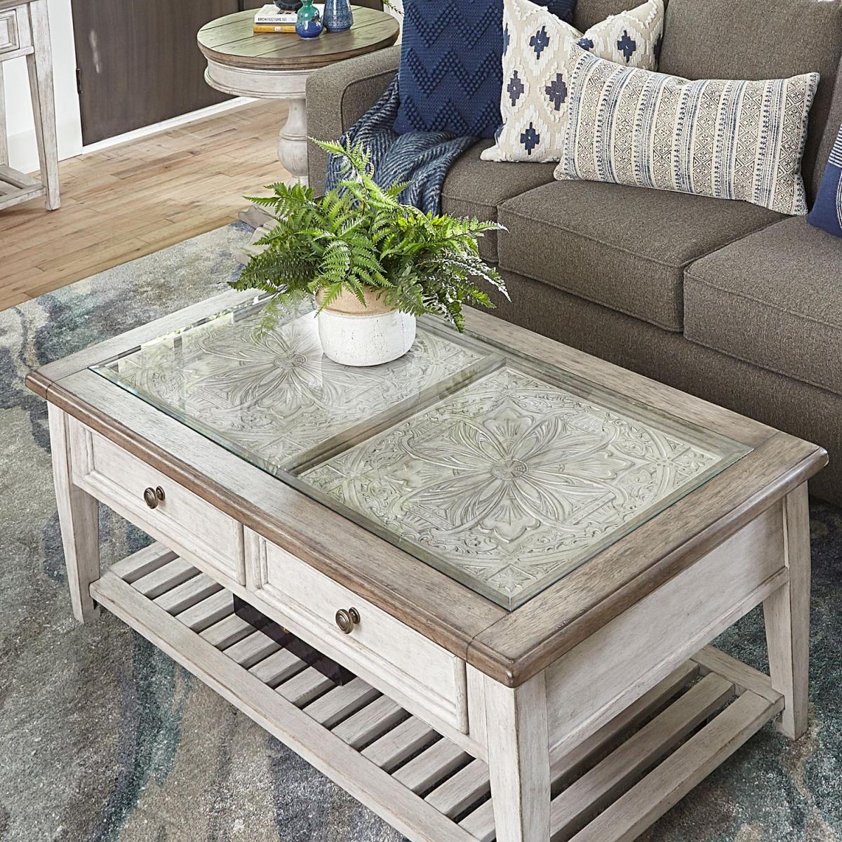 Heartland Rect Ceiling Tile Cocktail Table - Image 3