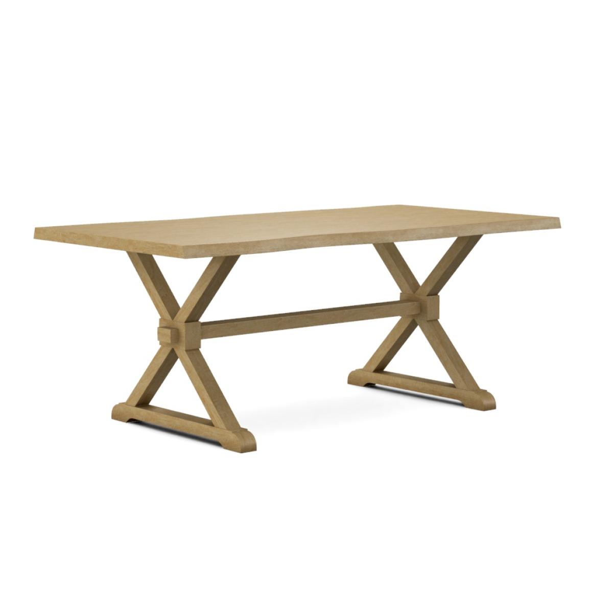 Farmhouse Live Edge Table Top w/ Farmhouse Trestle Base - T-3872TB - Image 37