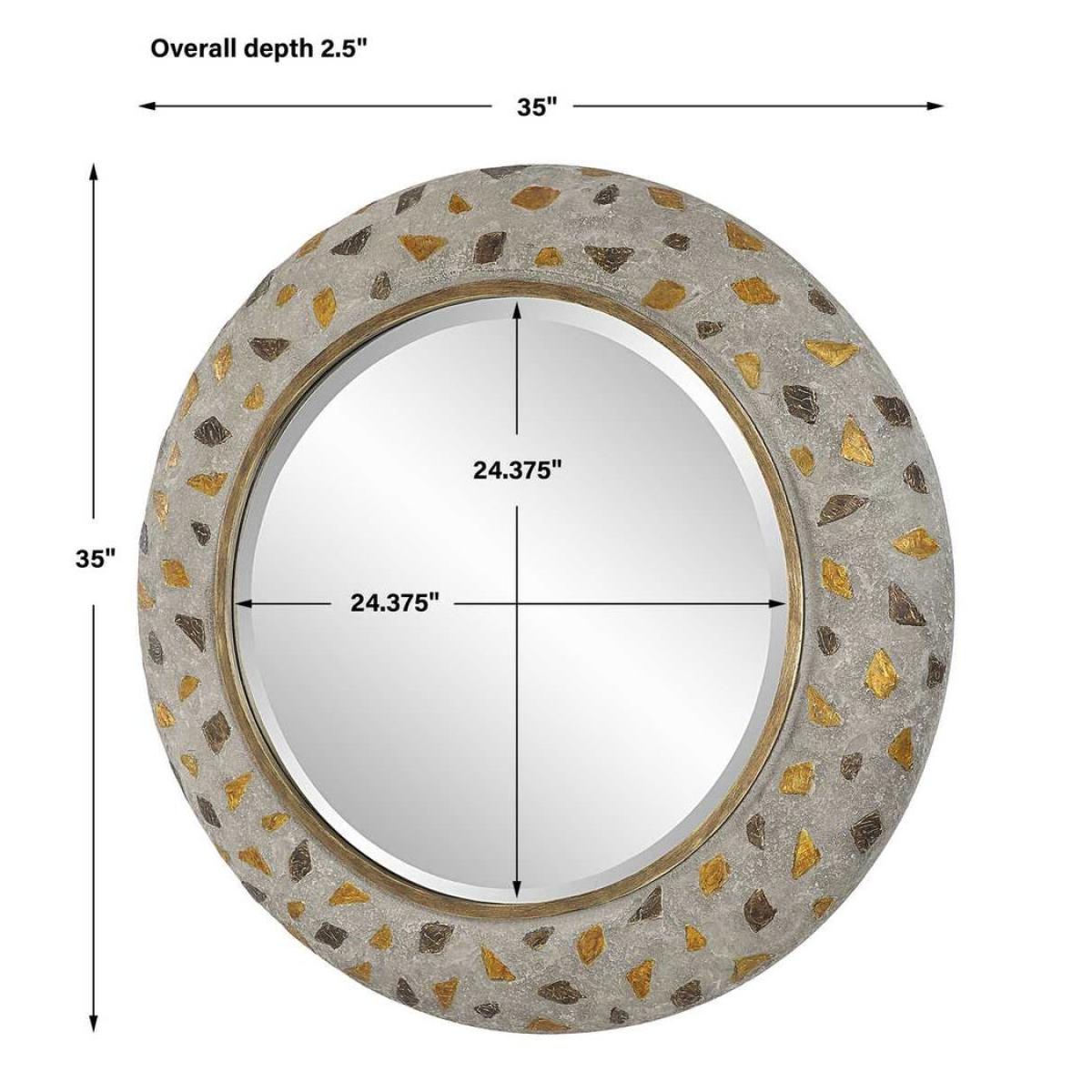 Copper Terrazzo Round Mirror - Image 6