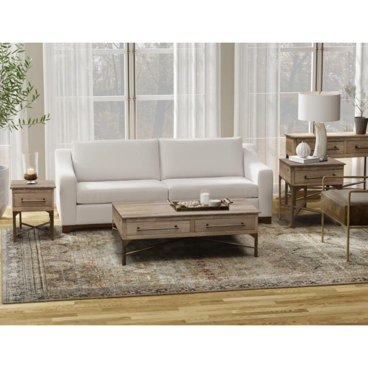 Bernabe Metal Base Sofa Table - Image 2