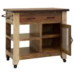 1 Drawer, 1 Mesh Door Kitchen Island - Antique - Image 3