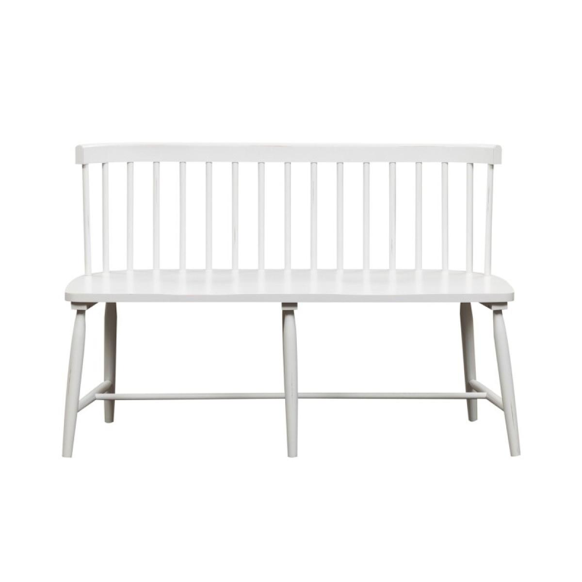 Spindle Back Dining Bench - White (RTA) - Image 4