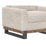 Metal & Wood Base, Armchair - Mita - Image 4