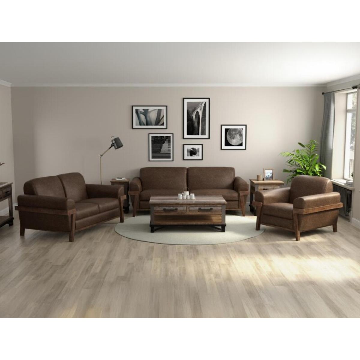 Loft Brown Wooden Frame & Base, Sofa - Image 5