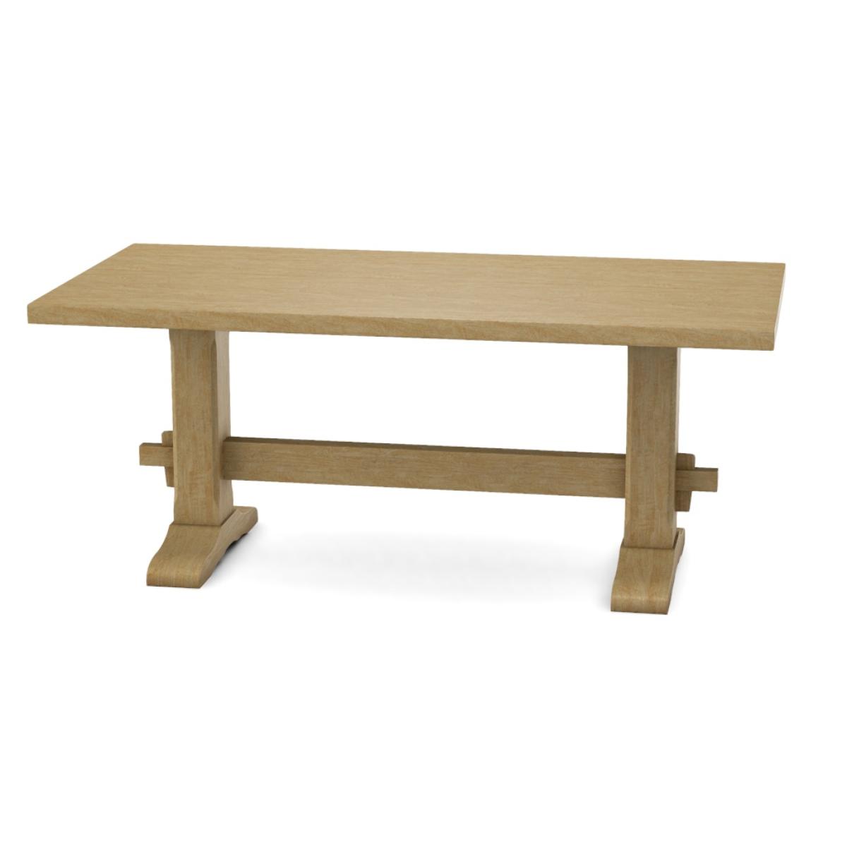 Trestle Solid Table Top w/ Trestle Table Base - T-7236T - Image 6