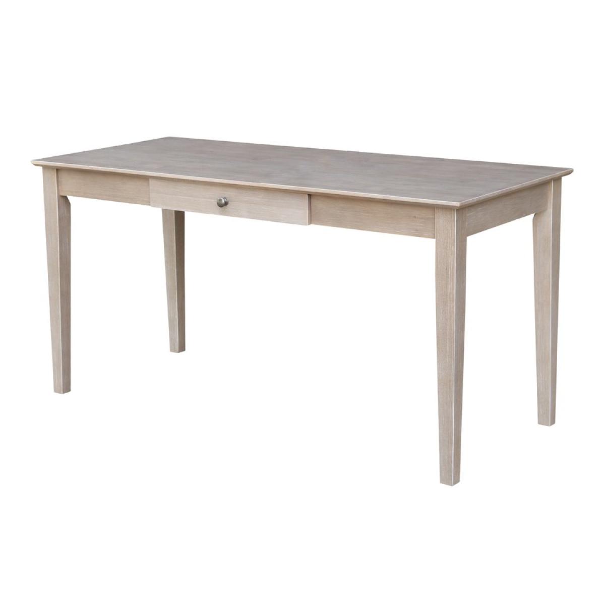 Home Accents - Writing Table w/ Drawer in Taupe Gray - Image 2