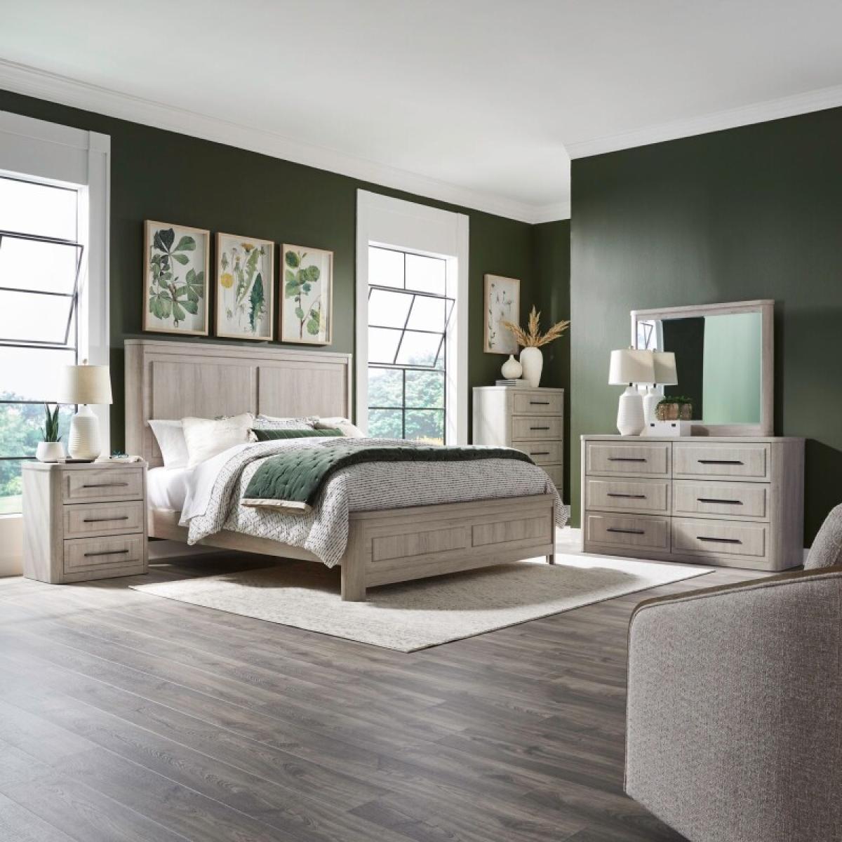 Modern Play Queen Panel Bed, Dresser & Mirror, Chest, Night Stand - Image 2