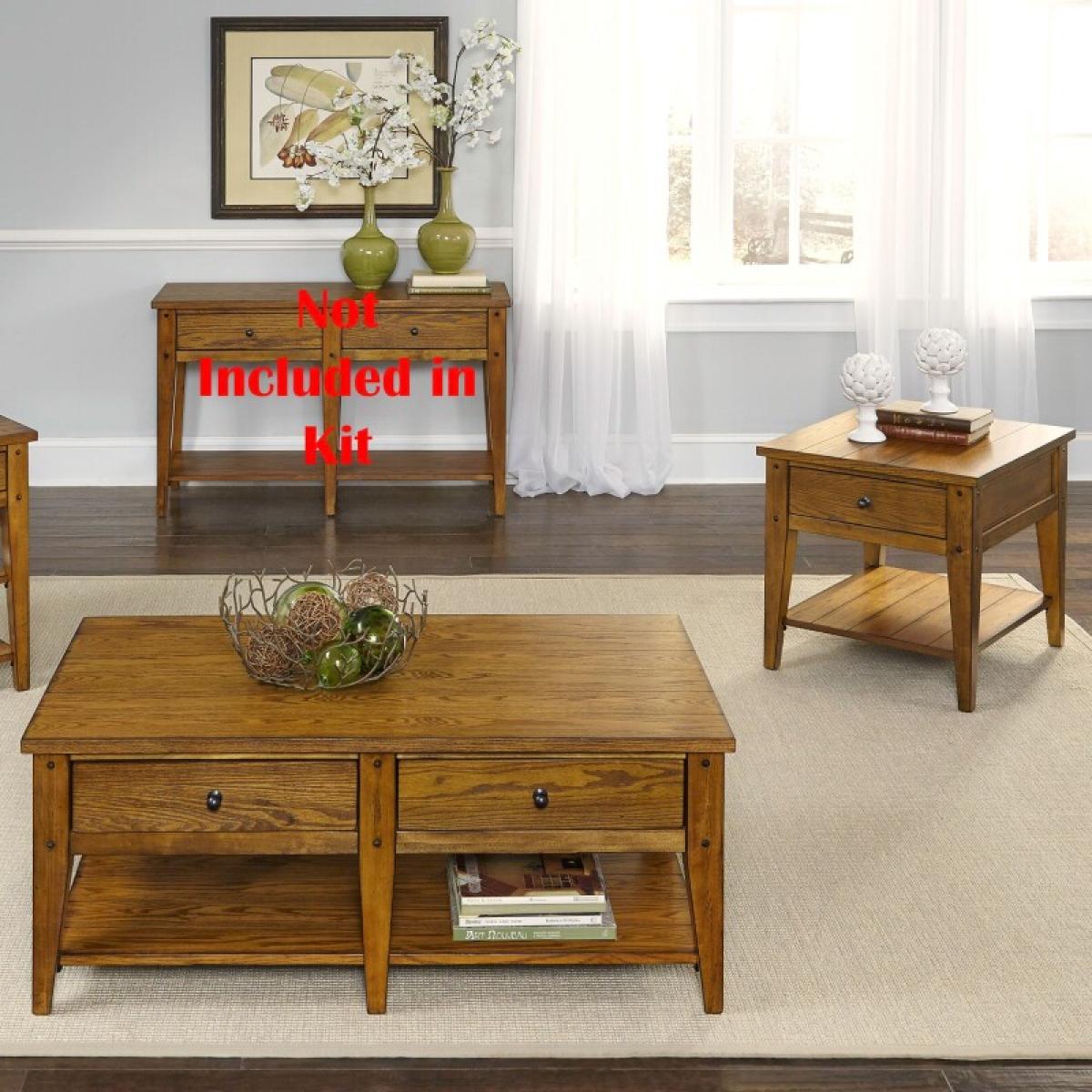 74d2070ef9beda948b37b963c8e25cbd Lake House 3 Piece Set (1-Cocktail 2-End Tables) - Image 1