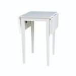 Dining Essentials - Small Drop Leaf Leg Table in White - Image 5
