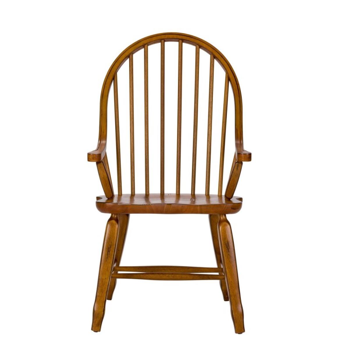 Treasures Bow Back Arm Chair - Oak - Image 4
