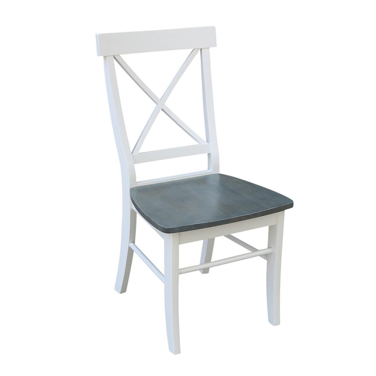 Dining Essentials - X-Back Chair in Heather Gray & White - Image 2