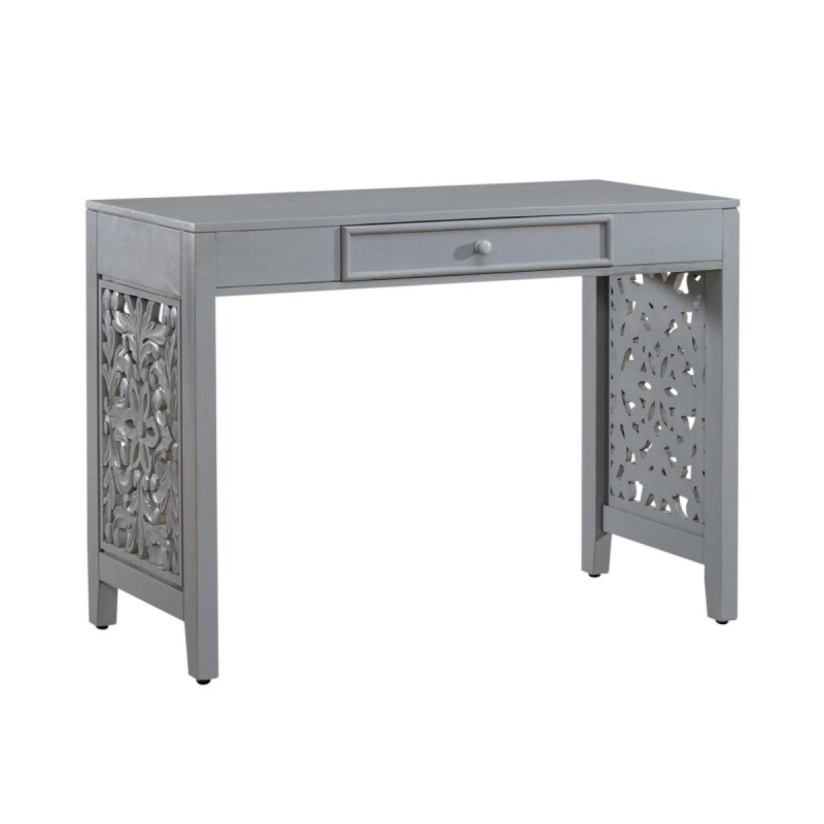Trellis Lane Accent Writing Desk- Grey - Image 3