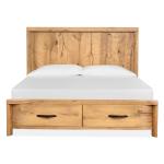 Laramie B6433-54SF Wood Queen Panel Bed Storage Footboard SU
