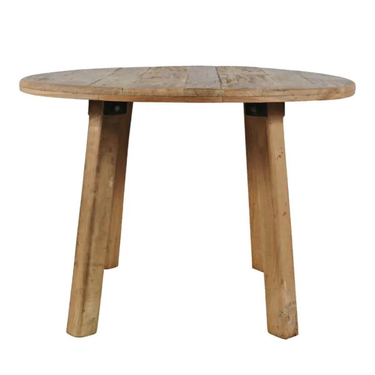 Reclamation Salvaged Wood Round Dining Table - Image 2