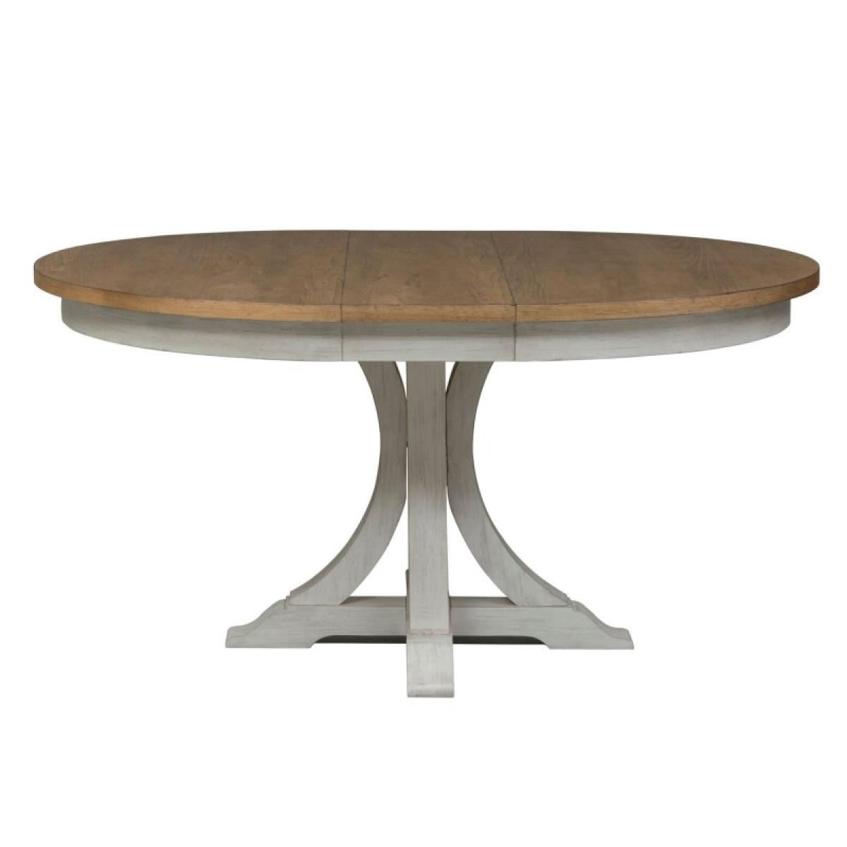 Farmhouse Reimagined Opt 5 Piece Pedestal Table Set - Image 4