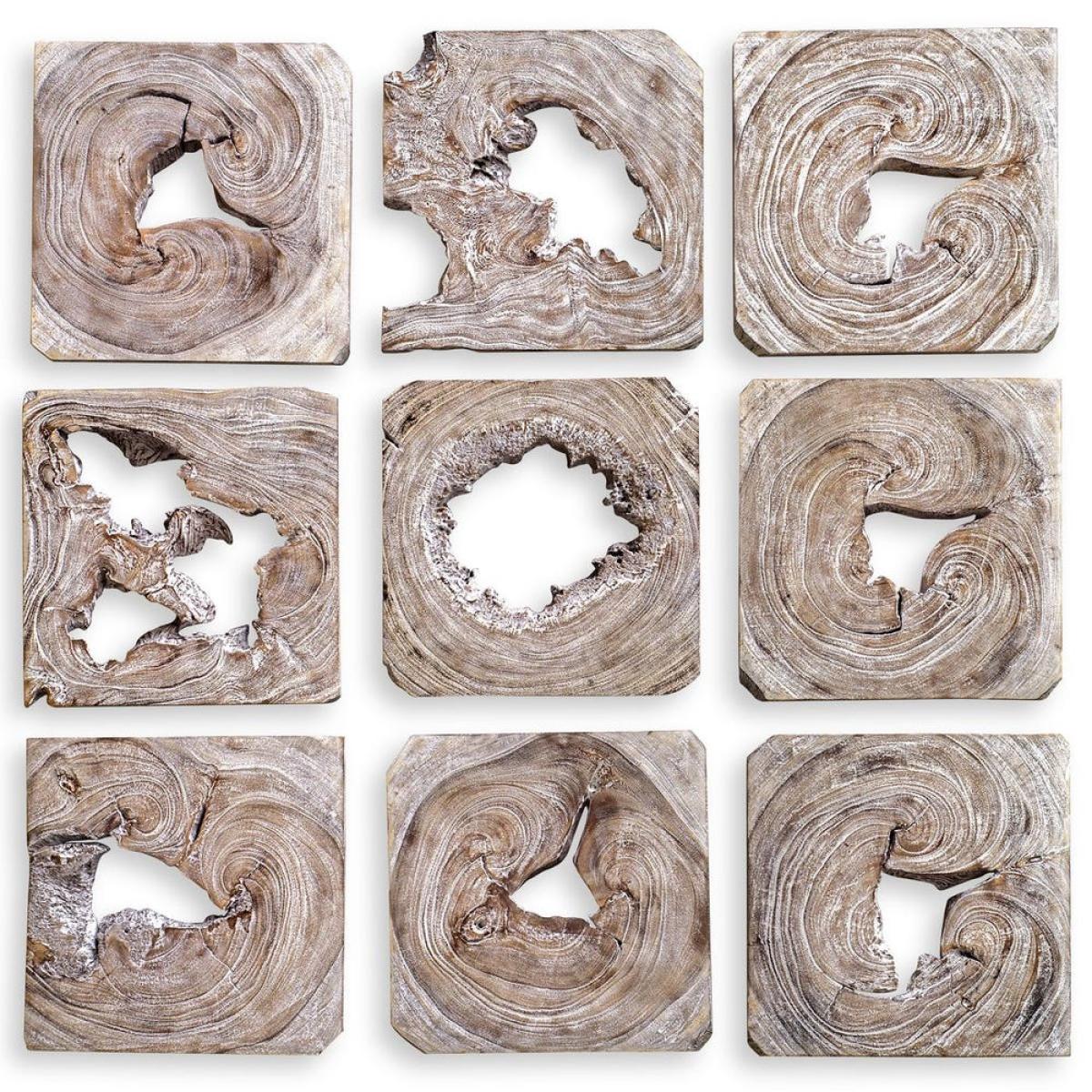 79c9a6893c7df2bc1d1e84e20c4bf6df Bahati Wood Wall Decor, Whitewashed, S/9 - Image 1