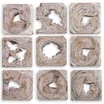 Bahati Wood Wall Decor, Whitewashed, S/9