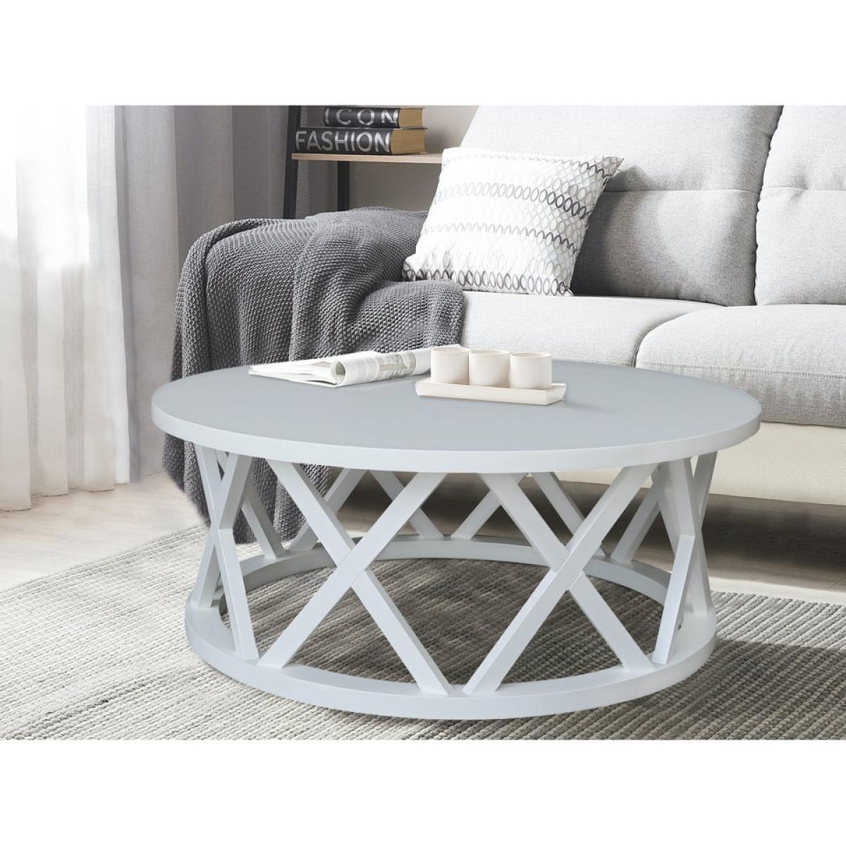 Home Accents - Ceylon Round Coffee Table in White - Image 3