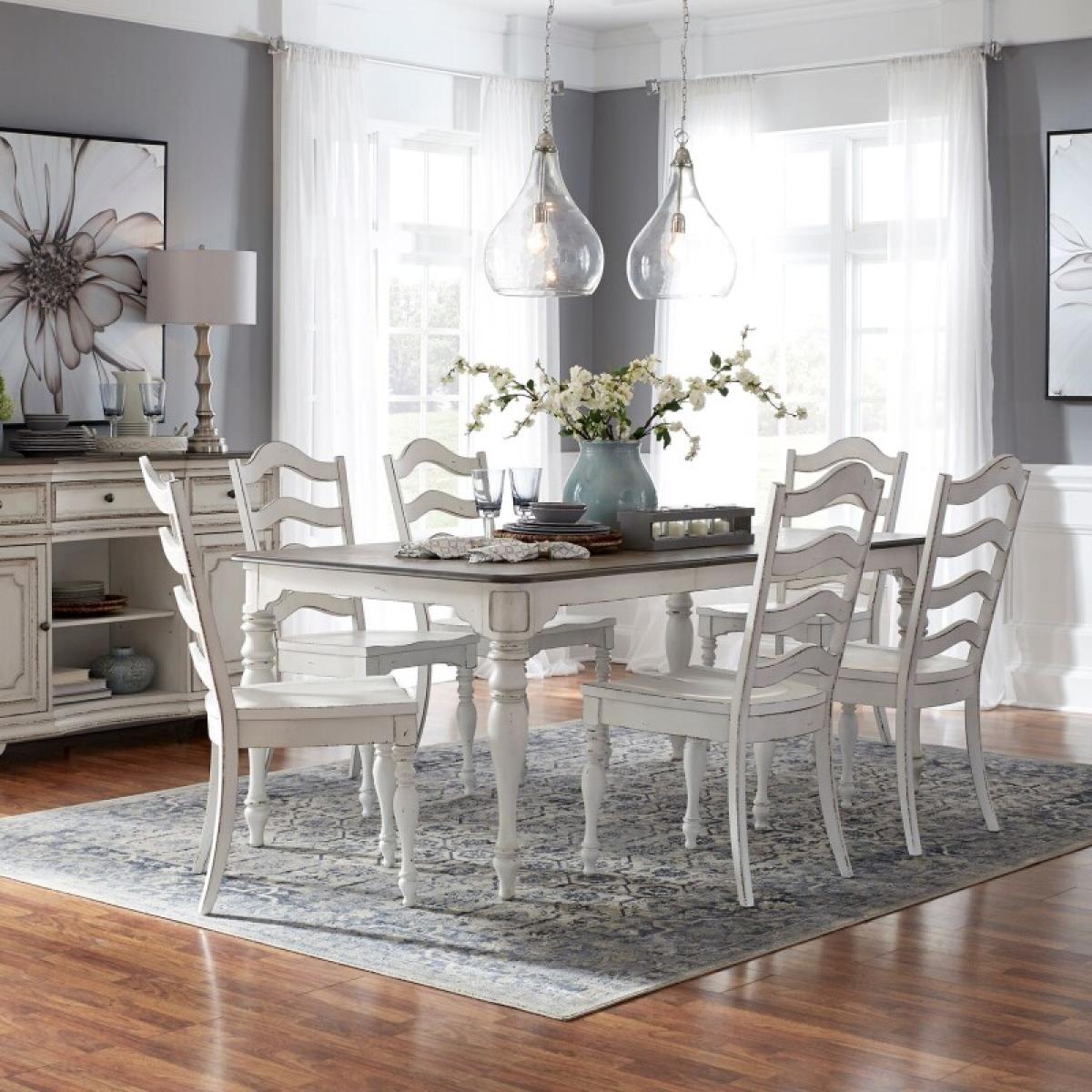 Magnolia Manor 7 Piece Leg Table Set - Image 2