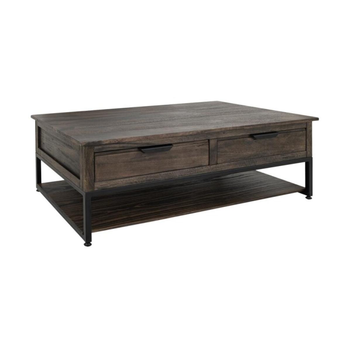 4 Drawer, 1 Shelf Cocktail Table - Dark Mita - Image 2