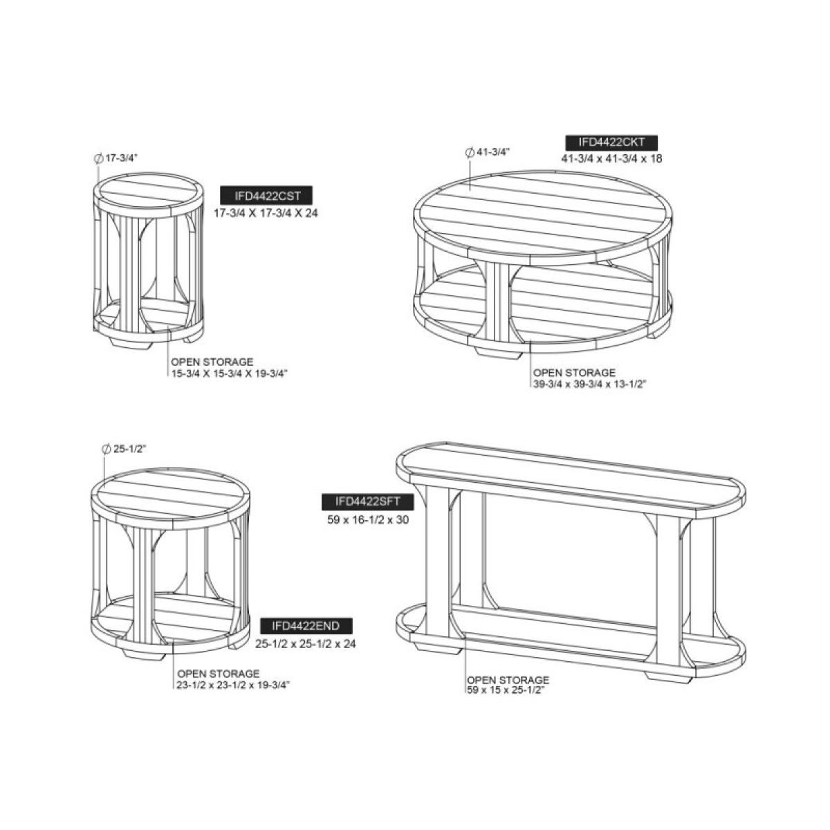 1 Shelf Cocktail Table - Balam - Image 6