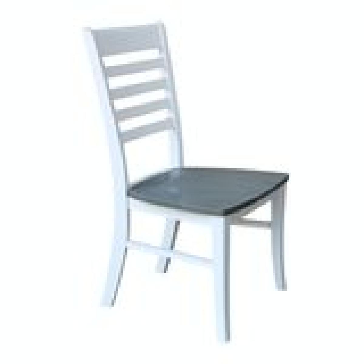Cosmopolitan Collection - Roma Chair in Heather Gray & White - Image 5