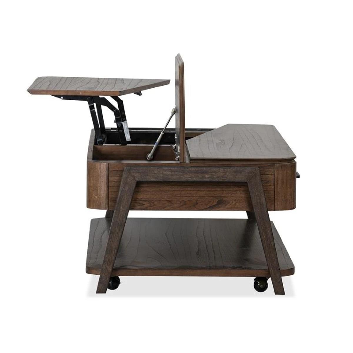 Hallie T6355-50 Lift Top Storage Cocktail Table w/Casters - Image 17