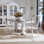 5 Piece Double Pedestal Table Set
