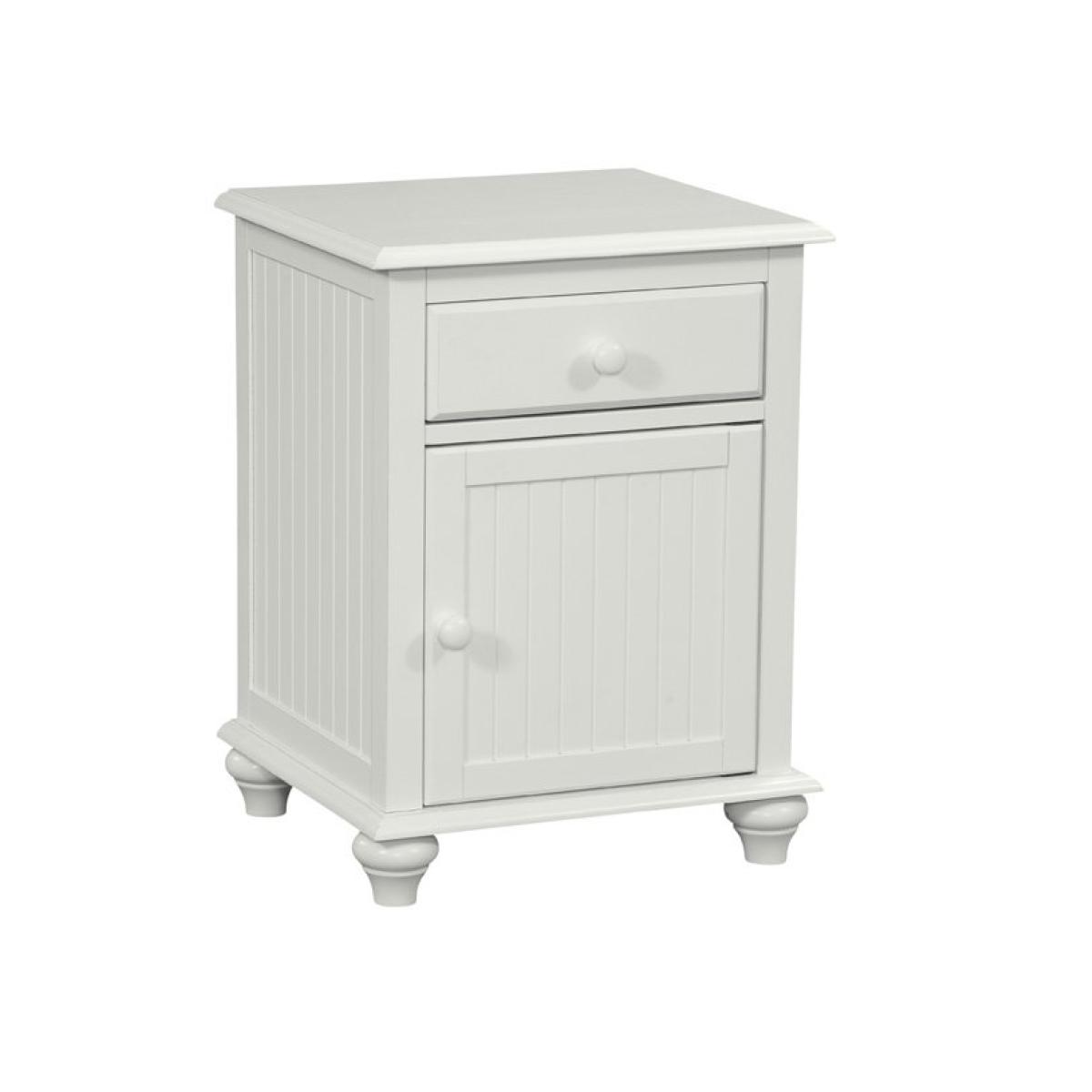 Cottage One Drawer/One Door Nightstand in White - Image 2